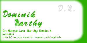 dominik marthy business card